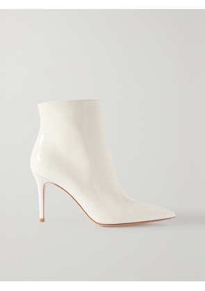 Gianvito Rossi - Vernice 85 Patent-leather Ankle Boots - White - IT36,IT36.5,IT37,IT37.5,IT38,IT38.5,IT39,IT39.5,IT40,IT41,IT42