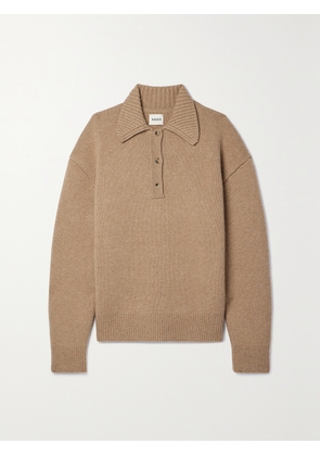 KHAITE - Bristol Cashmere-blend Sweater - Brown - x small,small,medium,large,x large