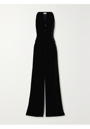 RIXO - Sienna Velvet Jumpsuit - Black - UK 6,UK 8,UK 10,UK 12,UK 14,UK 16,UK 18,UK 20
