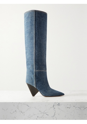 Isabel Marant - Lakita Two-tone Denim Knee Boots - Blue - FR36,FR37,FR38,FR39,FR40,FR41