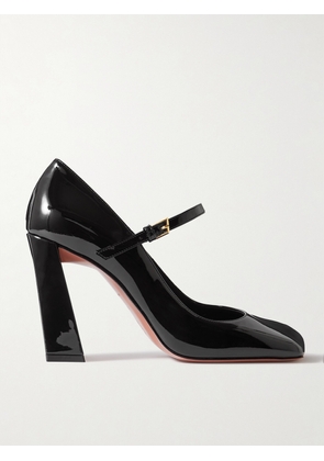 Amina Muaddi - Charlotte Patent-leather Mary Jane Pumps - Black - IT35,IT35.5,IT36,IT36.5,IT37,IT37.5,IT38,IT38.5,IT39,IT39.5,IT40,IT40.5,IT41