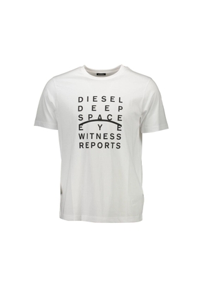 White Cotton Men T-Shirt - XL