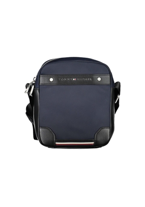 Blue Polyester Men Shoulder Bag