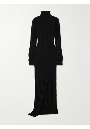 ANN DEMEULEMEESTER - Cyntia Ribbed Wool Turtleneck Sweater - Black - x small,small,medium,large,x large