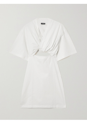Jacquemus - Bahia Twist-front Cutout Cotton Mini Dress - White - FR 32,FR 34,FR 36,FR 38,FR 40,FR 42,FR 44