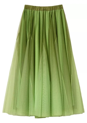 TWINSET fadeout-printed tulle skirt - Green