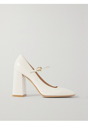 Gianvito Rossi - Nuit 95 Patent-leather Mary Jane Pumps - White - IT35,IT36,IT36.5,IT37,IT37.5,IT38,IT38.5,IT39,IT39.5,IT40,IT40.5,IT41,IT41.5,IT42