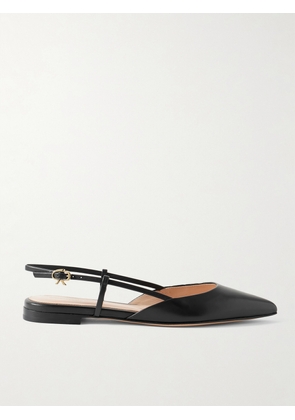 Gianvito Rossi - Ascent Leather Point-toe Flats - Black - IT34,IT34.5,IT35,IT35.5,IT36,IT36.5,IT37,IT37.5,IT38,IT38.5,IT39,IT39.5,IT40,IT40.5,IT41,IT41.5,IT42
