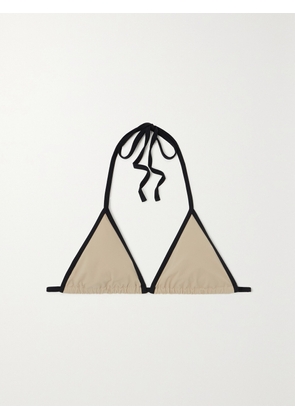 TOTEME - Recycled Triangle Bikini Top - Neutrals - xx small,x small,small,medium,large,x large