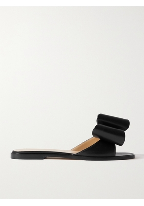 MACH & MACH - Le Cadeau Crystal-embellished Leather Slides - Black - IT35,IT35.5,IT36,IT36.5,IT37,IT37.5,IT38,IT38.5,IT39,IT39.5,IT40,IT40.5,IT41,IT41.5,IT42