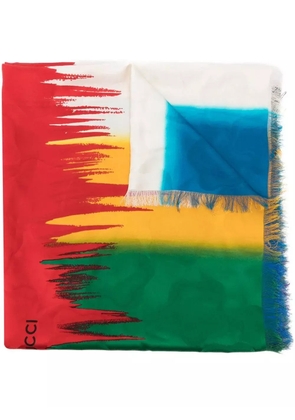 Gucci Pre-Owned 1990s abstract-print silk scarf - Red