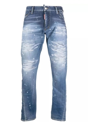 DSQUARED2 distressed slim-cut jeans - Blue