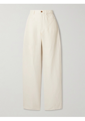 Loulou de Saison - Peran Woven Straight-leg Pants - Ivory - x small,small,medium,large,x large