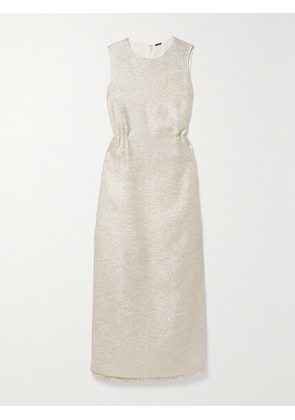 Adam Lippes - Fringed Metallic Tweed Maxi Dress - US2,US4,US6,US8,US10