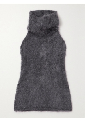 LISA YANG - Lauretta Brushed Cashmere Turtleneck Tank - Gray - 01,2