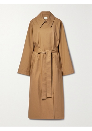 KHAITE - Minnie Belted Cotton-blend Twill Trench Coat - Brown - US0,US2,US4,US6,US8,US10,US12