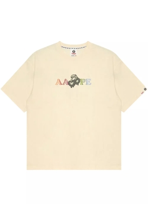 AAPE BY *A BATHING APE® cherry-print T-shirt - Neutrals