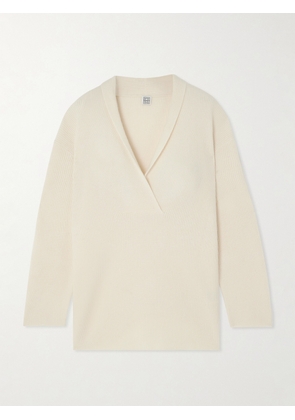 TOTEME - Ribbed Wool And Cashmere-blend Sweater - Cream - DK32,DK34,DK36,DK38,DK40
