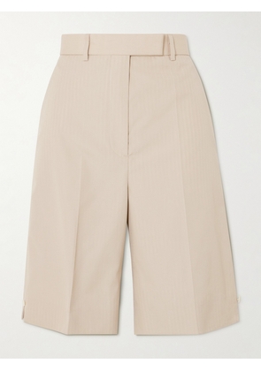 Thom Browne - Pleated Canvas Shorts - Neutrals - IT36,IT38,IT40,IT42,IT44,IT46,IT48
