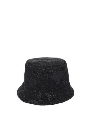 Palm Angels Black Cotton Bucket Hats - UNI
