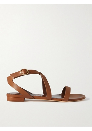 Manolo Blahnik - Magalou Leather Sandals - Brown - IT35,IT35.5,IT36,IT36.5,IT37,IT37.5,IT38,IT38.5,IT39,IT39.5,IT40,IT40.5,IT41,IT41.5,IT42