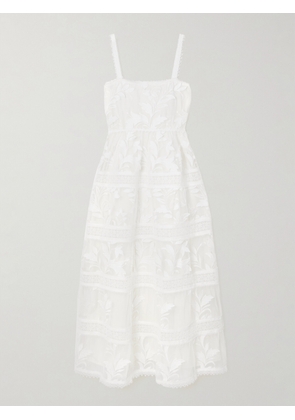WAIMARI - + Net Sustain Paradisia Appliquéd Lace-trimmed Tulle Maxi Dress - White - x small,small,medium,large,x large
