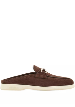 Ferragamo Gancini buckle loafers - Brown