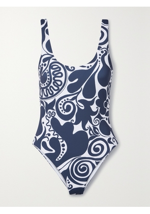 MARA HOFFMAN - + Net Sustain Jodi Printed Swimsuit - Blue - x small,small,medium,large,x large,xx large,xxx large