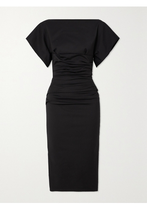 Maticevski - Yuzu Cutout Gathered Stretch-jersey Dress - Black - UK 6,UK 8,UK 10,UK 12,UK 14,UK 16,UK 18