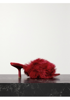 Burberry - Shearling Mules - Red - IT36,IT37,IT37.5,IT38,IT38.5,IT39,IT39.5,IT40,IT41