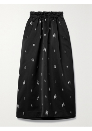 A.L.C. - Alexia Crystal-embellished Duchesse-satin Midi Skirt - Black - US0,US2,US4,US6,US8,US10,US12,US14