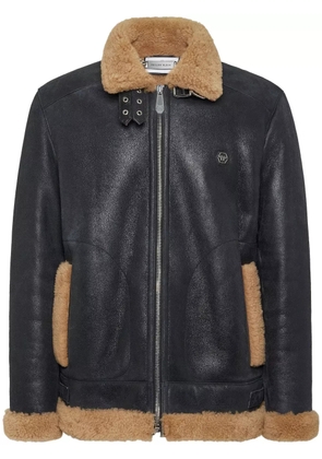 Philipp Plein skull-embroidered jacket - Black