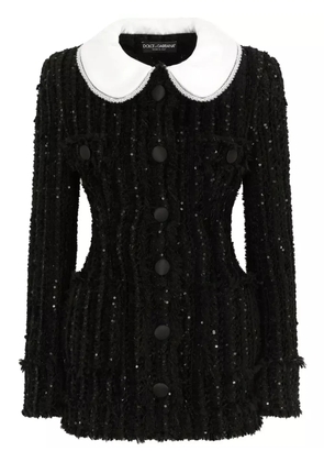 Dolce & Gabbana sequinned tweed jacket - Black