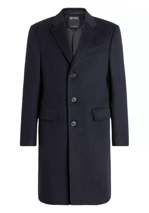 Zegna Oasi single-breasted cashmere coat - Blue