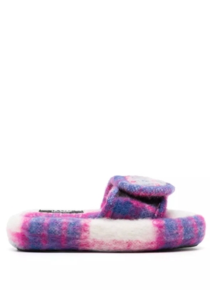 Natasha Zinko The Checked wool slides - Purple