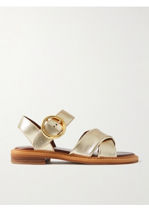 SEE BY CHLOÉ - Lyna Metallic Leather Sandals - Gold - IT36,IT36.5,IT37,IT37.5,IT38,IT38.5,IT39,IT39.5,IT40,IT40.5,IT41,IT41.5,IT42