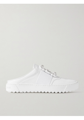 Roger Vivier - Very Vivier Strass Crystal-embellished Leather Slip-on Sneakers - White - IT35,IT35.5,IT36,IT36.5,IT37,IT37.5,IT38,IT38.5,IT39,IT39.5,IT40,IT40.5,IT41,IT41.5,IT42