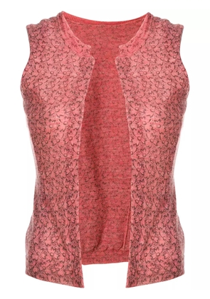 Comme Des Garçons Pre-Owned 1990s floral-pattern wool vest - Pink