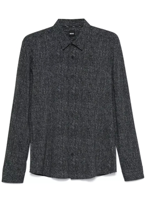 BOSS herringbone shirt - Black