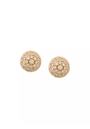ALINKA 18kt yellow gold Black Caviar diamond stud earrings - Metallic