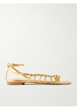 Johanna Ortiz - + Net Sustain Moon Gazer Metallic Leather Sandals - Gold - IT36,IT37,IT38,IT39,IT40,IT41