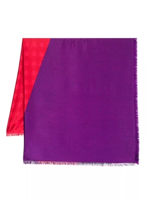 Saint Laurent Pre-Owned 1980s colour-block silk scarf - Red