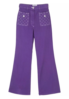 CHANEL Pre-Owned 2000s Interlocking CC-buttons trousers - Purple