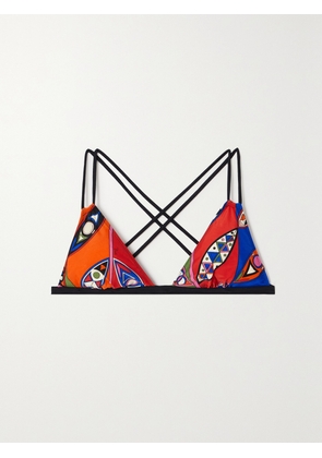 PUCCI - Printed Triangle Bikini Top - Pink - x small,small,medium,large