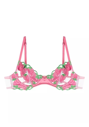 Fleur Du Mal Wild Strawberry demi bra - Pink