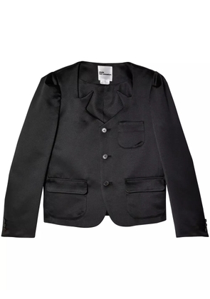 Noir Kei Ninomiya satin single-breasted blazer - Black