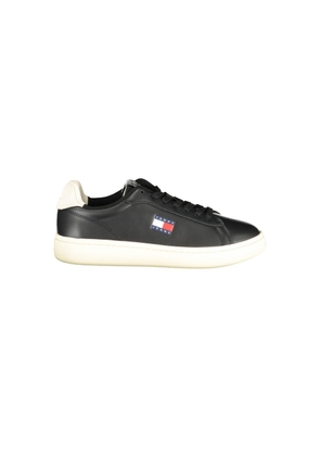 Tommy Hilfiger Black Leather Women Sneaker - EU36/US6