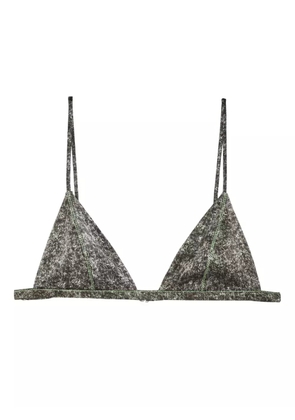 Fleur Du Mal Luxe triangle bra - Grey