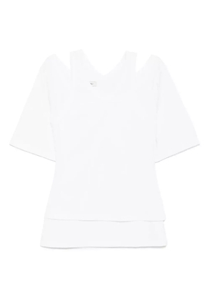 Goen.J dual-layer short-sleeve top - White