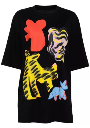 JNBY cat-printed T-shirt - Black